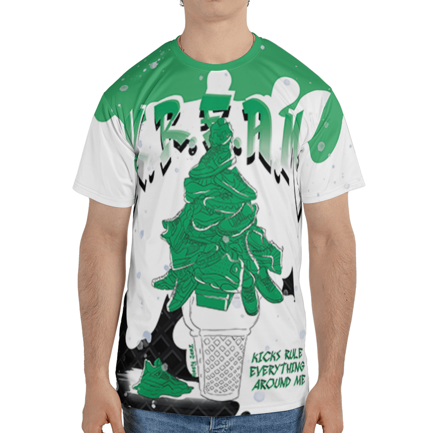 Lucky Green 5s T Shirt Match KREAM 3D All-Over Print Waffle Cone - NastyJamz