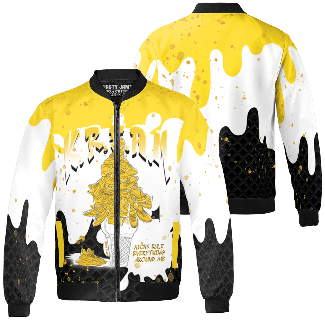 Yellow Ochre 6s Jacket Match KREAM 3D All-Over Print Waffle Cone - NastyJamz