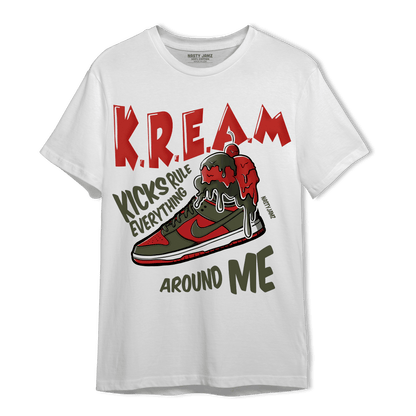 Dunk Low Mystic Red T Shirt Match Kream Sneaker - NastyJamz