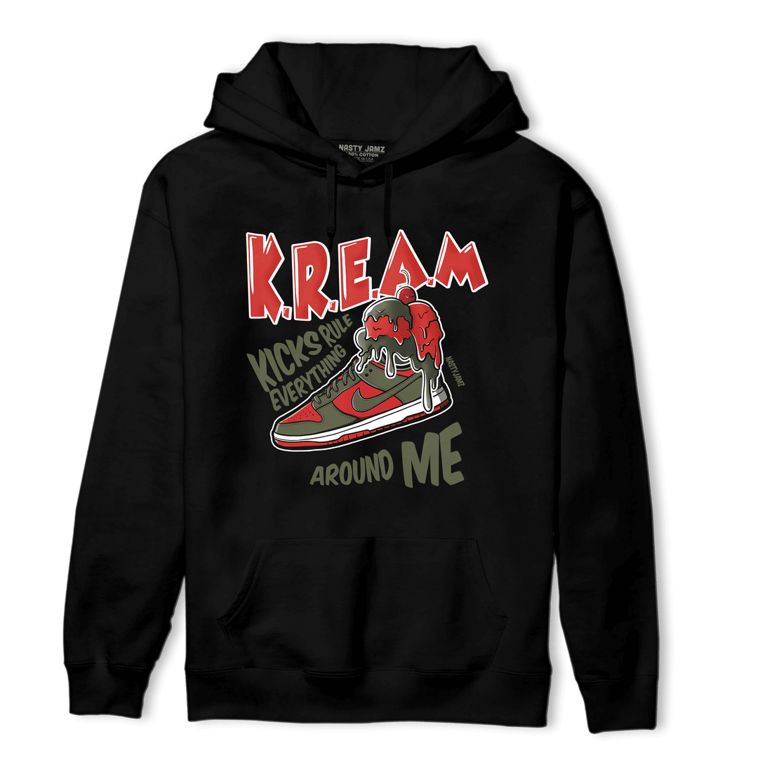Dunk Low Mystic Red Hoodie Match Kream Sneaker - NastyJamz