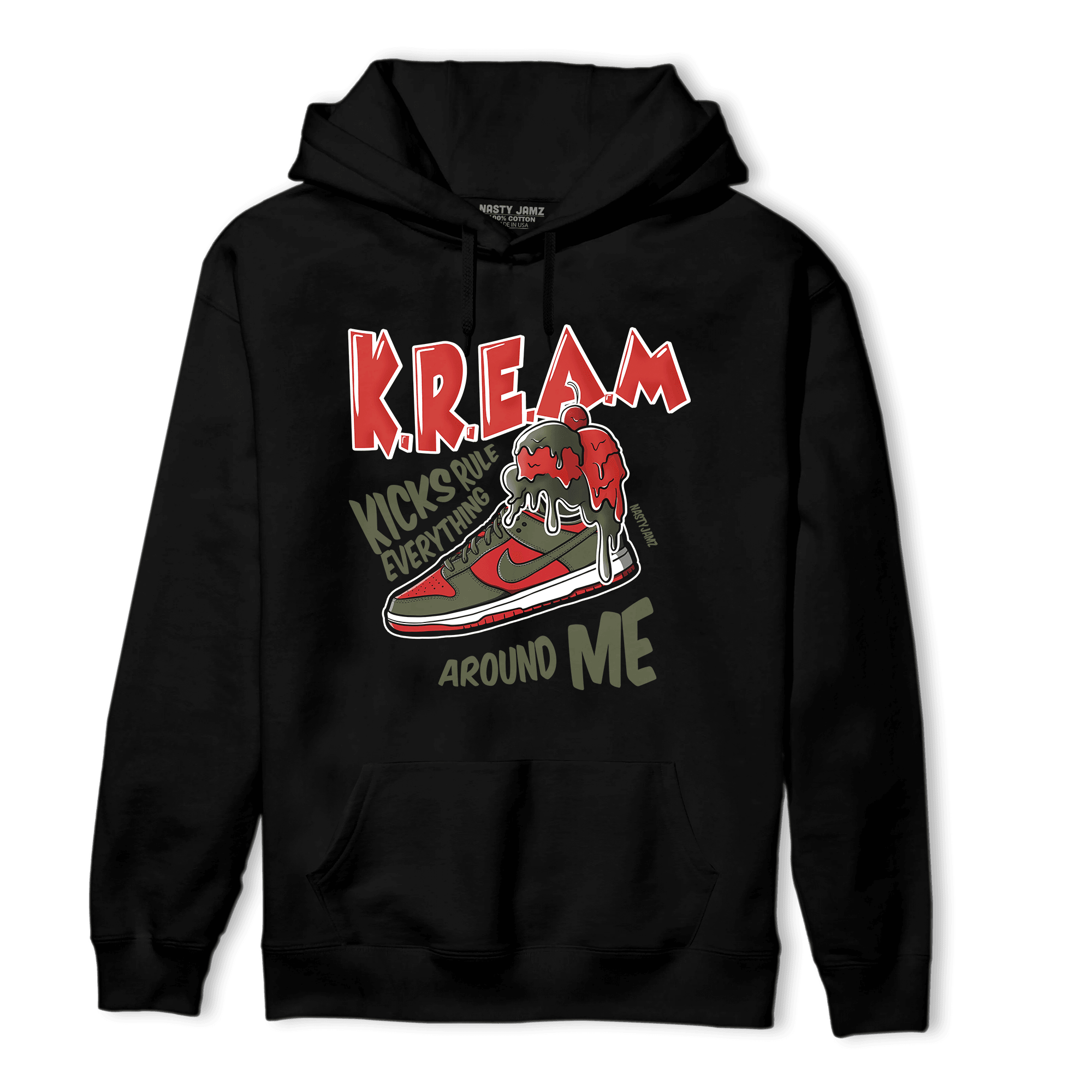 Dunk Low Mystic Red Hoodie Match Kream Sneaker - NastyJamz
