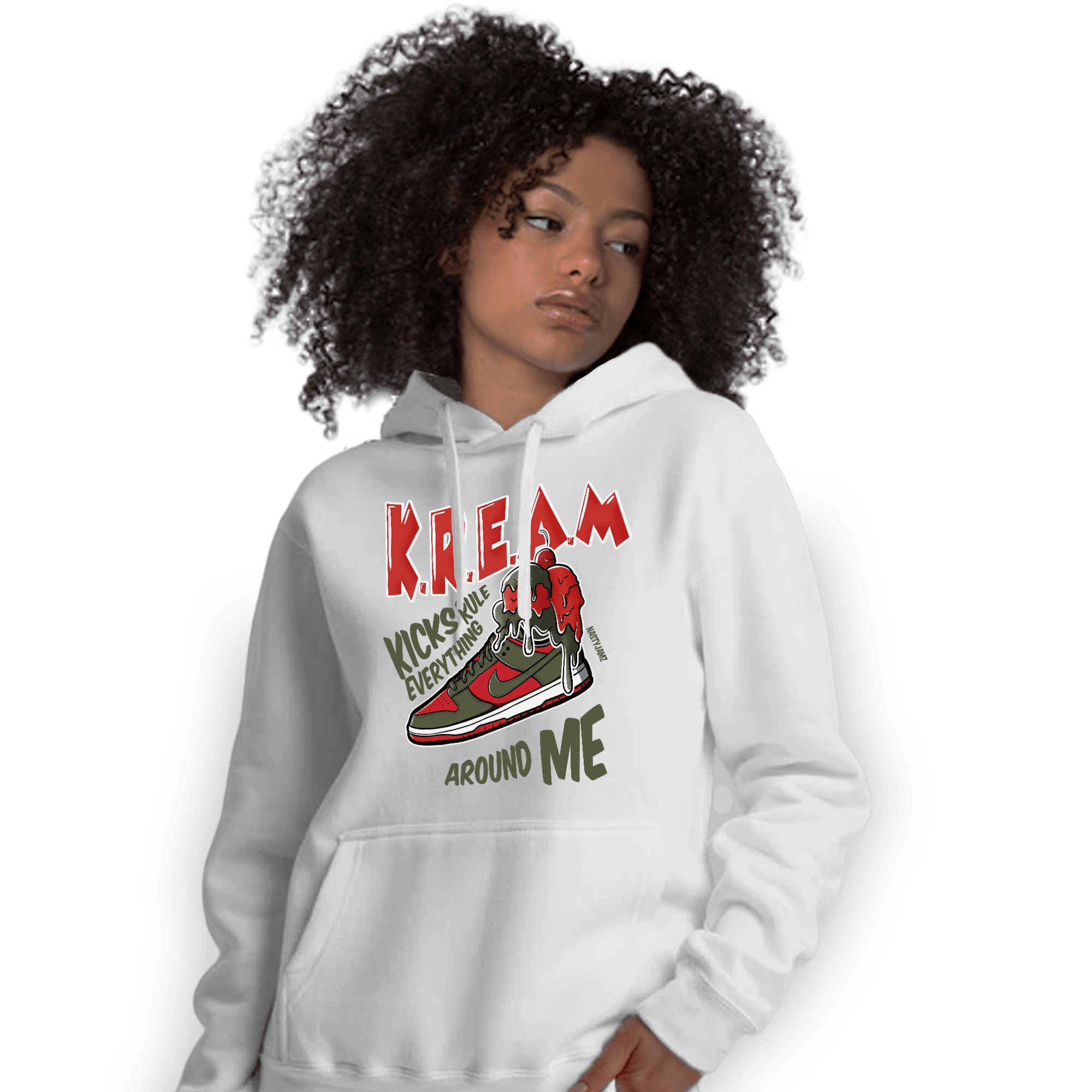 Dunk Low Mystic Red Hoodie Match Kream Sneaker - NastyJamz