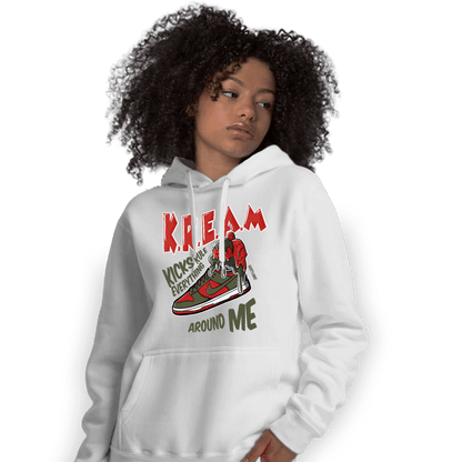 Dunk Low Mystic Red Hoodie Match Kream Sneaker - NastyJamz