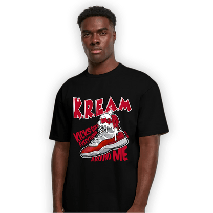 Cherry 11s T Shirt Match Kream Sneaker - NastyJamz