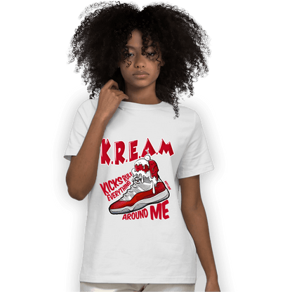 Cherry 11s T Shirt Match Kream Sneaker - NastyJamz