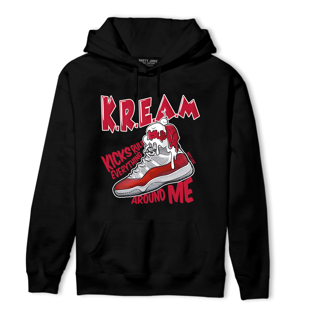 Cherry 11s Hoodie Match Kream Sneaker - NastyJamz