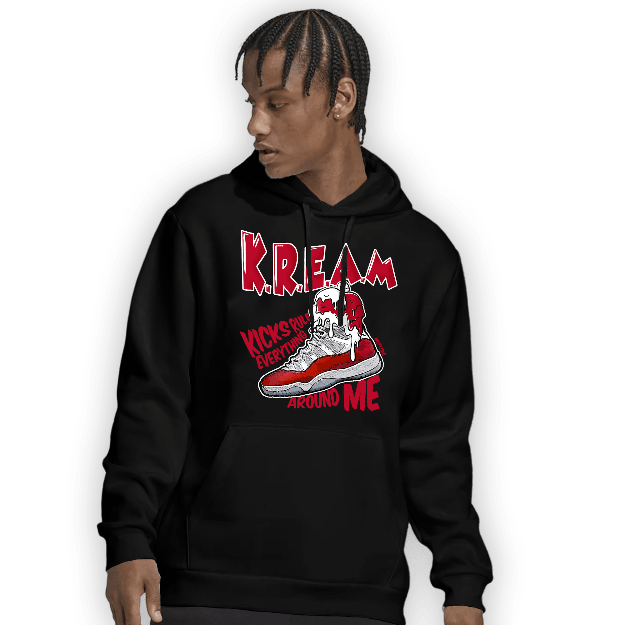 Cherry 11s Hoodie Match Kream Sneaker - NastyJamz