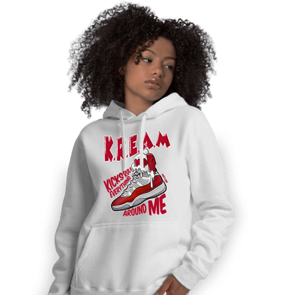 Cherry 11s Hoodie Match Kream Sneaker - NastyJamz