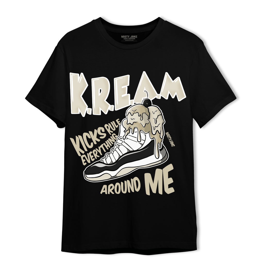 Gratitude 11s T Shirt Match Kream Sneaker - NastyJamz