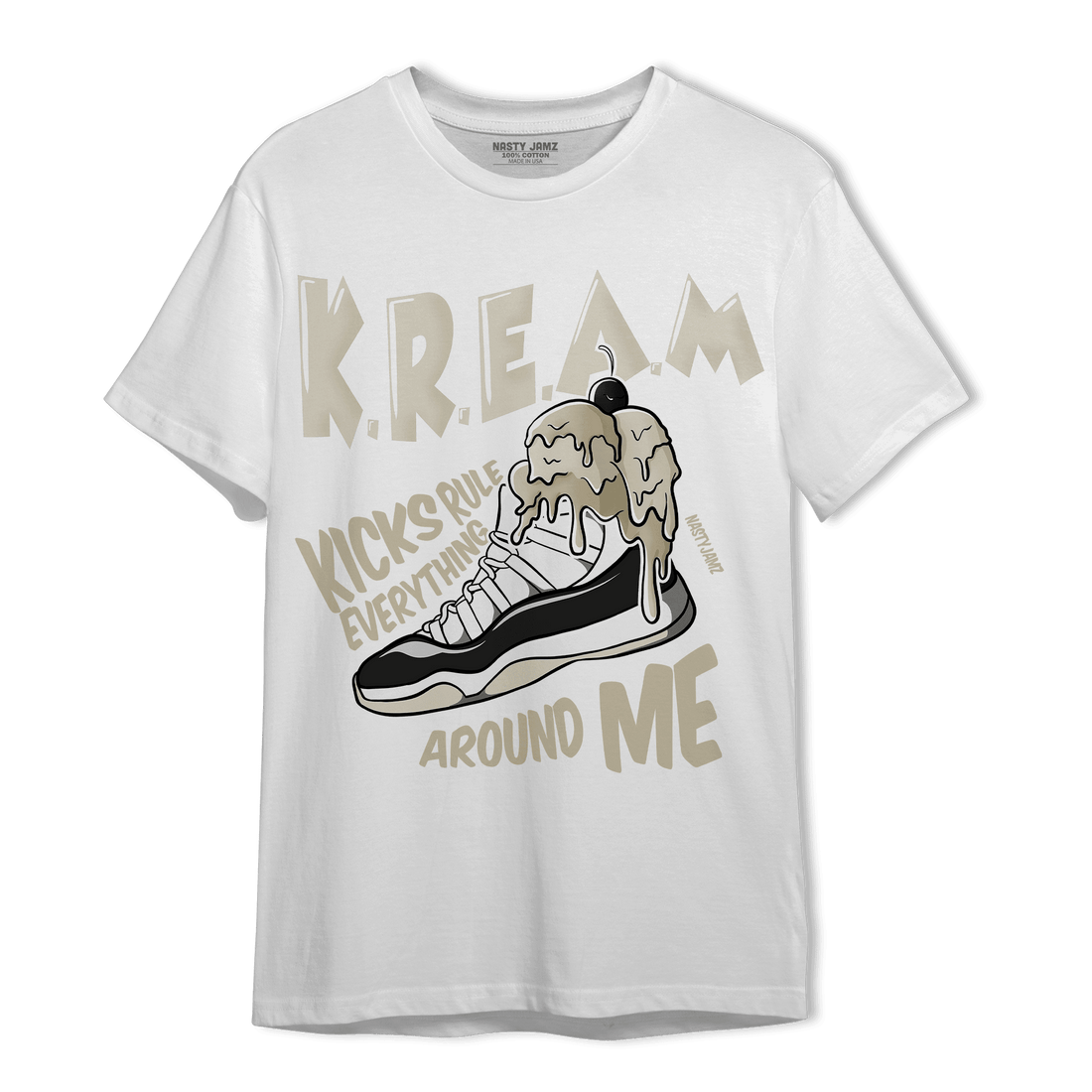 Gratitude 11s T Shirt Match Kream Sneaker - NastyJamz
