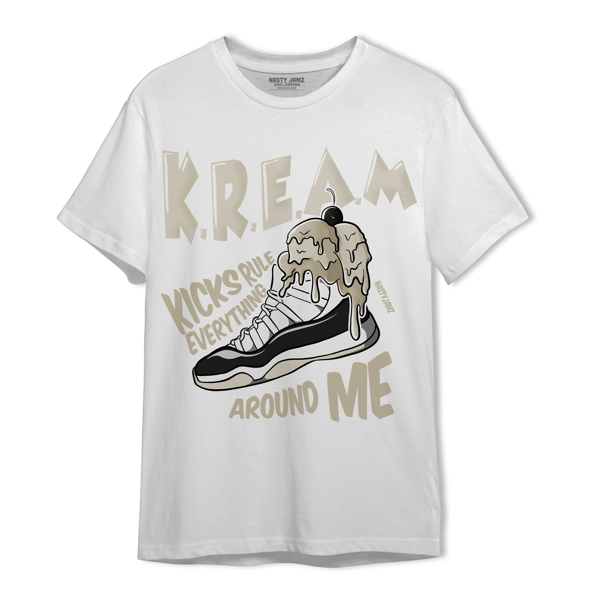 Gratitude 11s T Shirt Match Kream Sneaker - NastyJamz