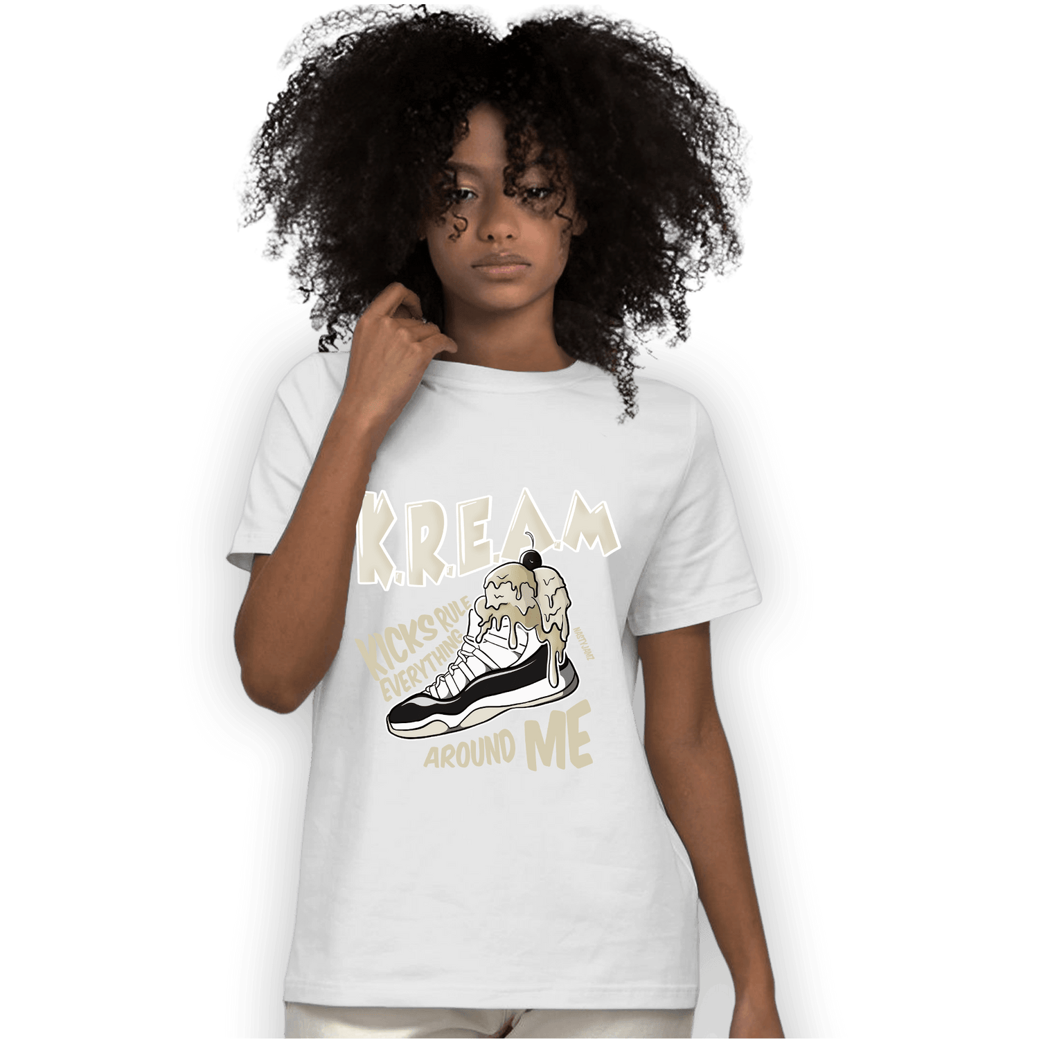 Gratitude 11s T Shirt Match Kream Sneaker - NastyJamz