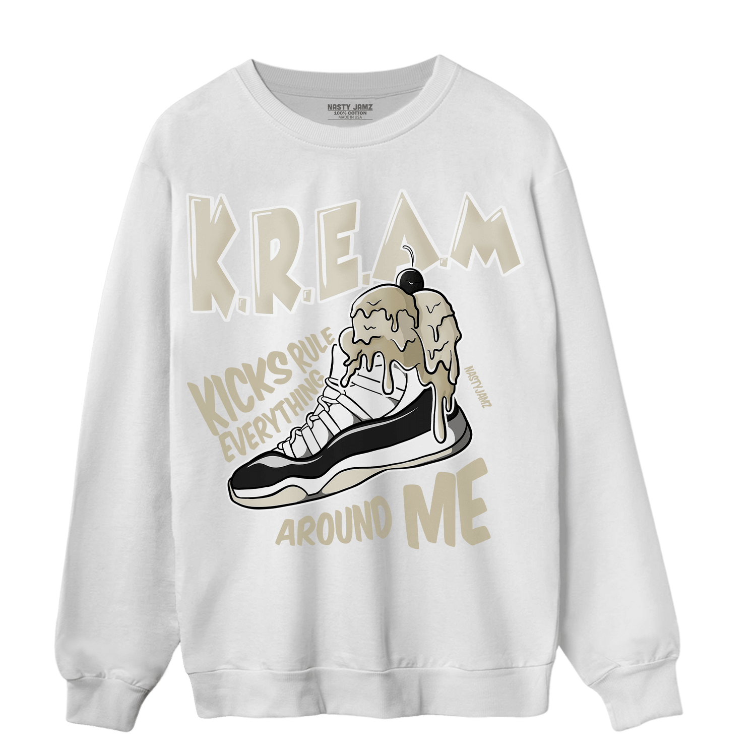 Gratitude 11s Sweatshirt Match Kream Sneaker - NastyJamz