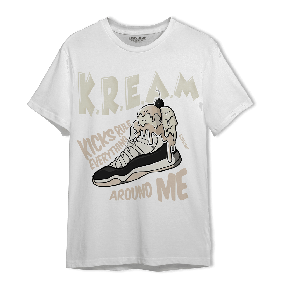 Neapolitan 11s T Shirt Match Kream Sneaker - NastyJamz