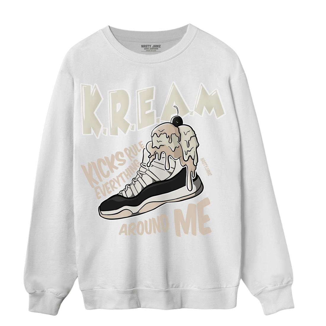Neapolitan 11s Sweatshirt Match Kream Sneaker - NastyJamz