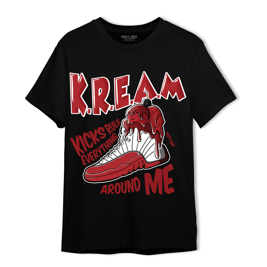 Cherry 12s T Shirt Match Kream Sneaker - NastyJamz