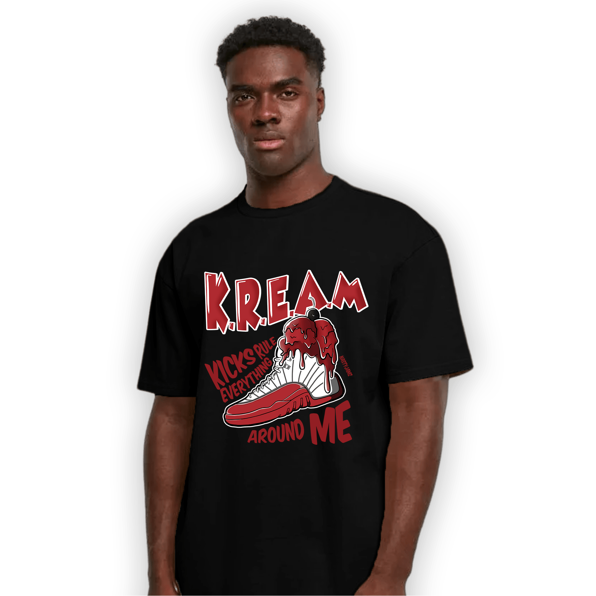 Cherry 12s T Shirt Match Kream Sneaker - NastyJamz