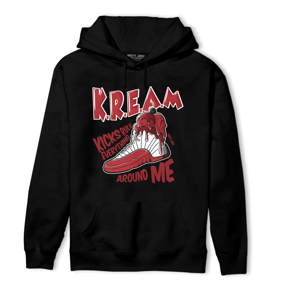 Cherry 12s Hoodie Match Kream Sneaker - NastyJamz