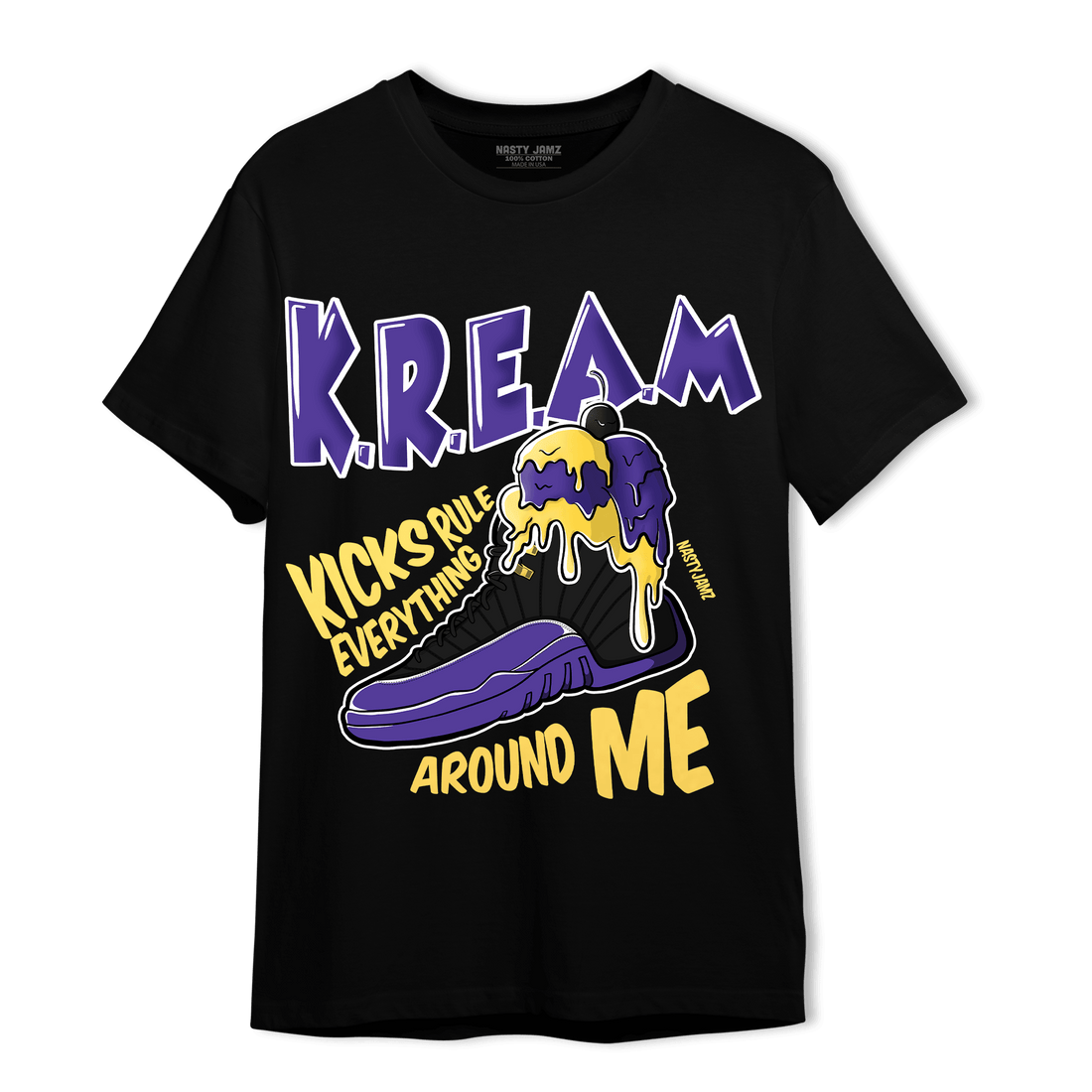 Field Purple 12s T Shirt Match Kream Sneaker - NastyJamz