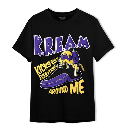Field Purple 12s T Shirt Match Kream Sneaker - NastyJamz
