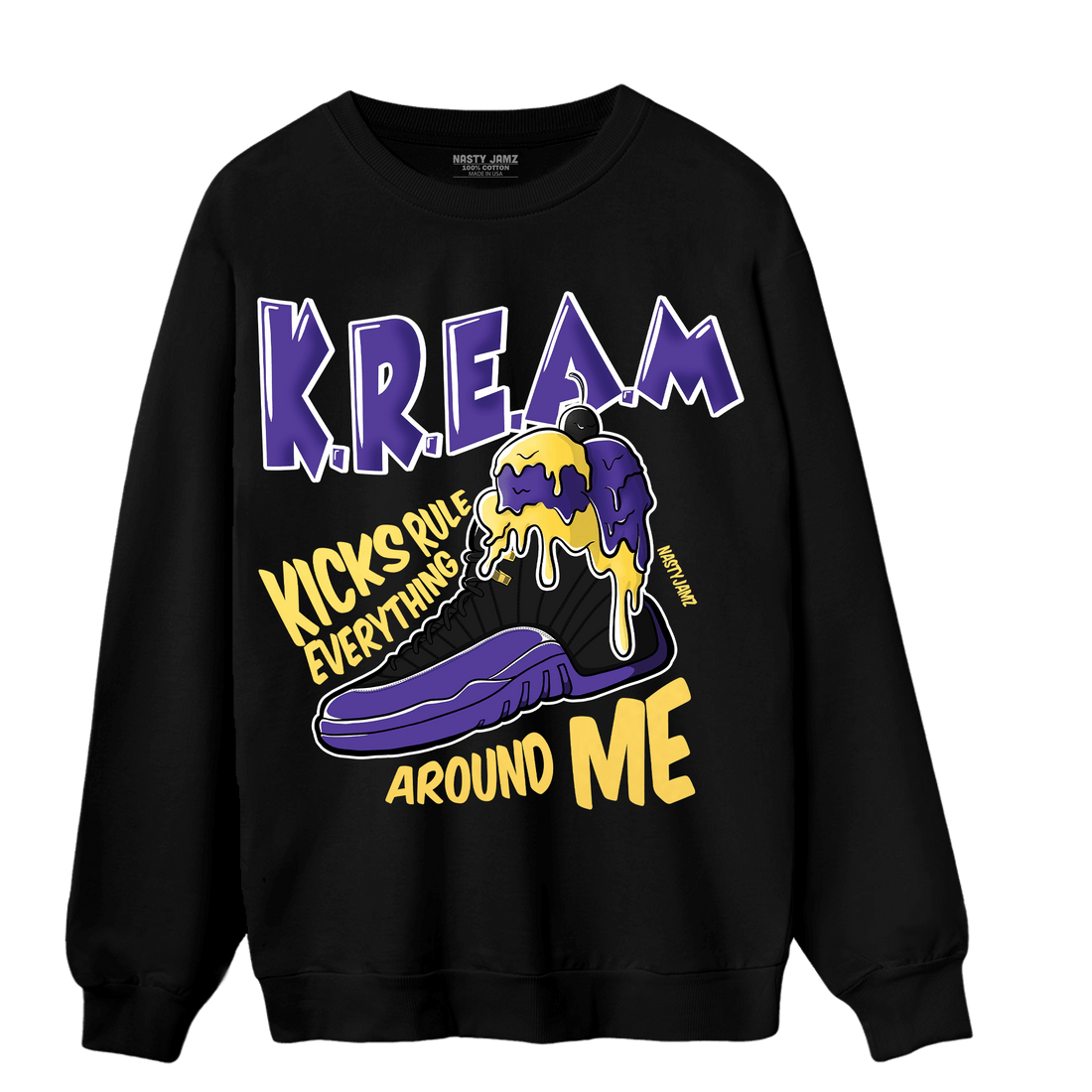 Field Purple 12s Sweatshirt Match Kream Sneaker - NastyJamz