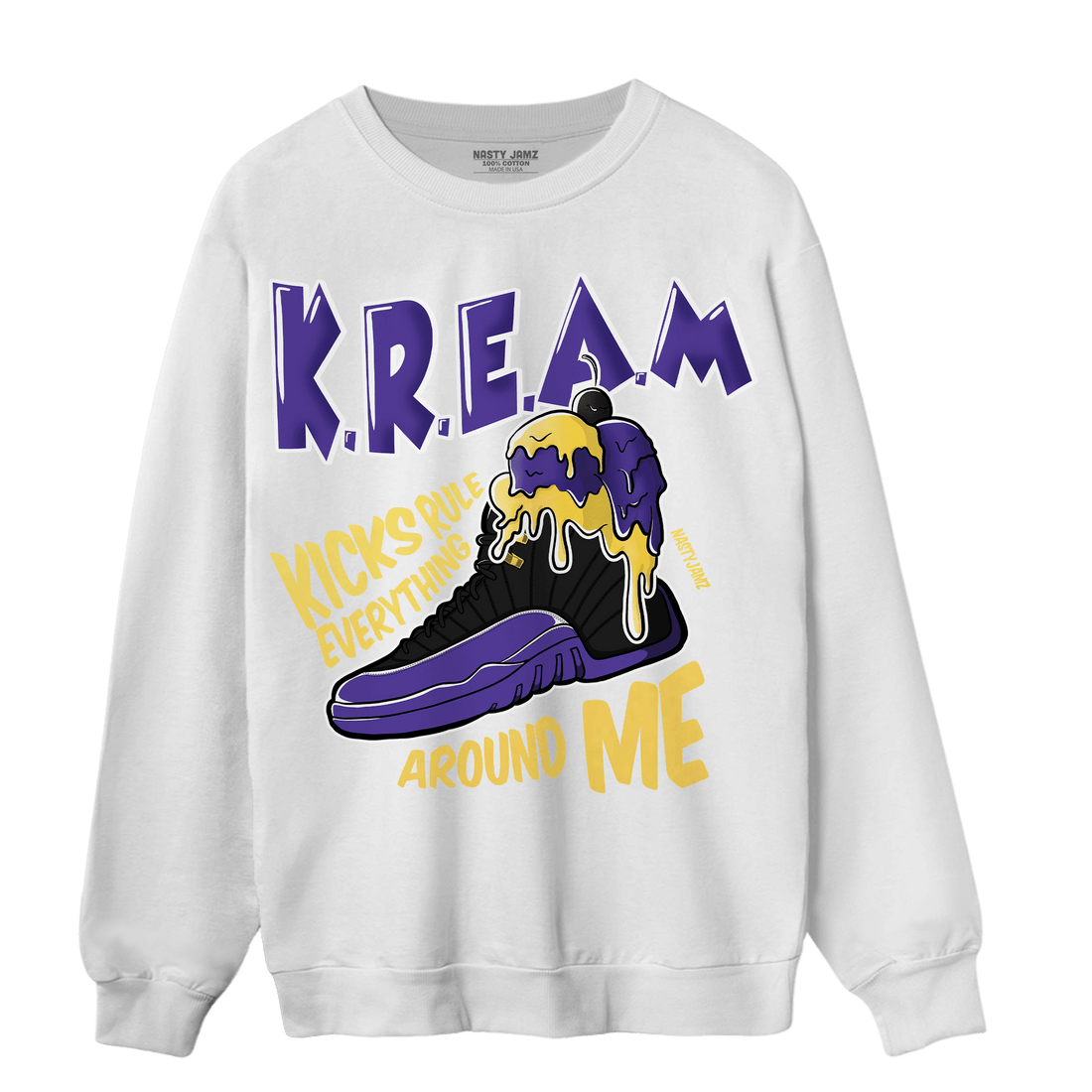Field Purple 12s Sweatshirt Match Kream Sneaker - NastyJamz