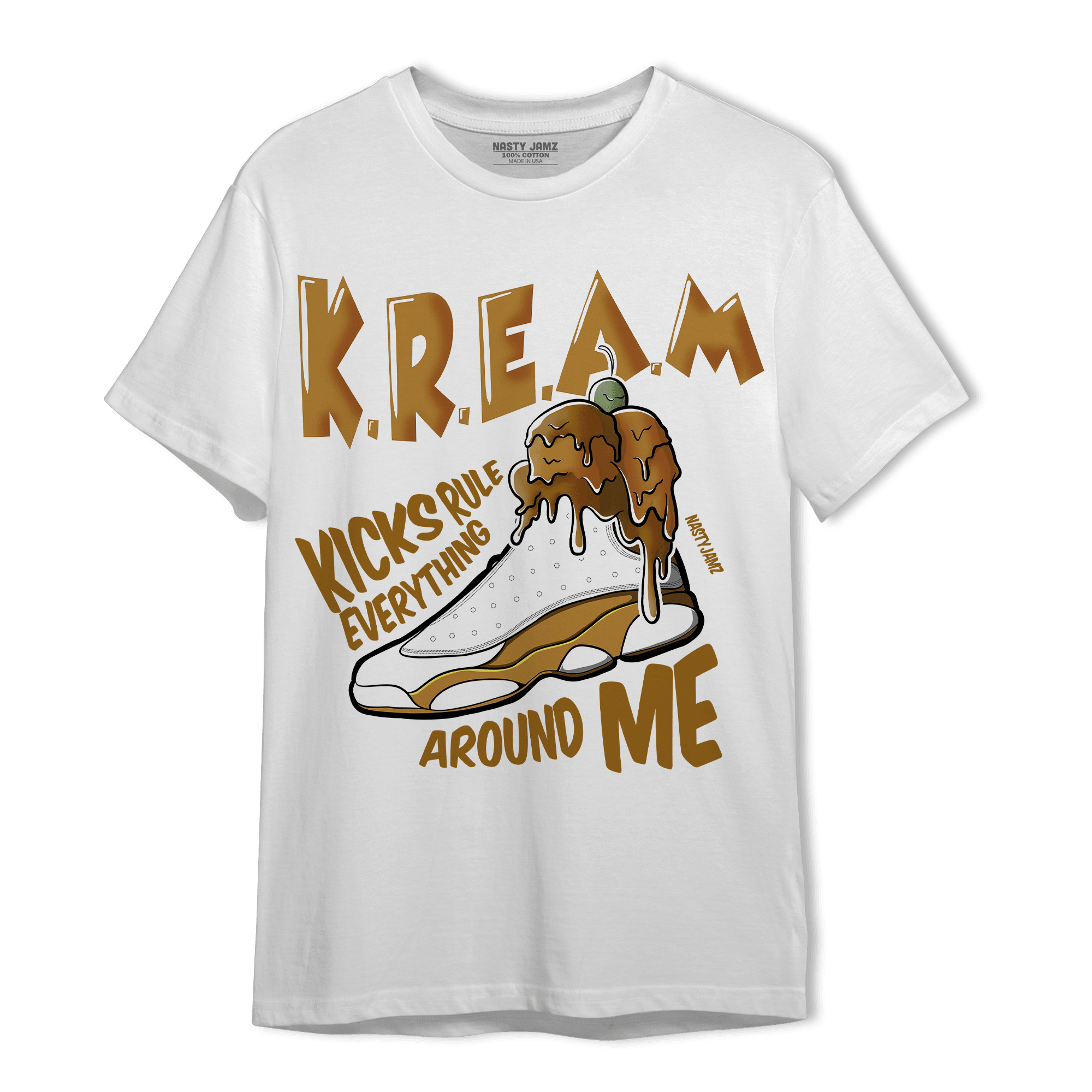 Wheat 13s T Shirt Match Kream Sneaker - NastyJamz