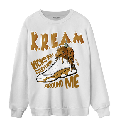Wheat 13s Sweatshirt Match Kream Sneaker - NastyJamz
