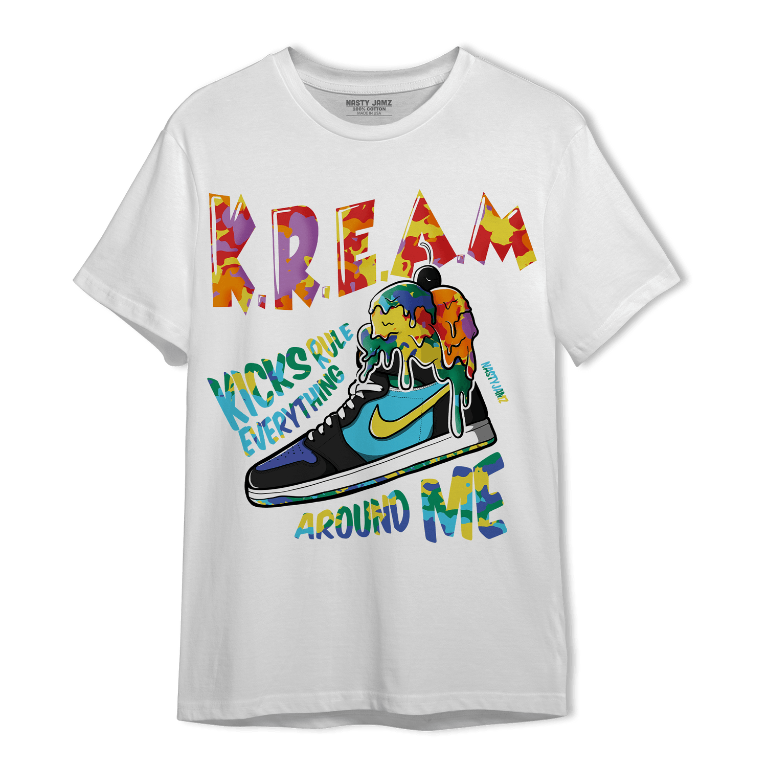 Mid GS Six Championships 1s T Shirt Match Kream Sneaker - NastyJamz