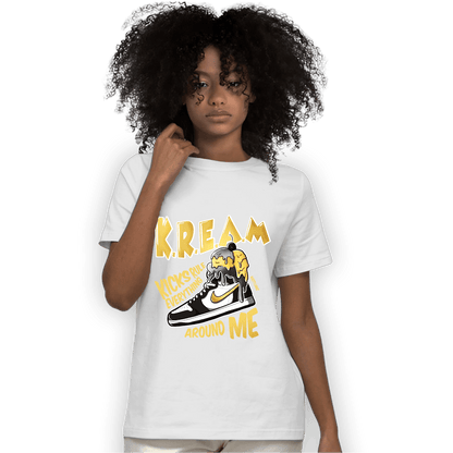 Mid SE Black Gold 1s T Shirt Match Kream Sneaker - NastyJamz