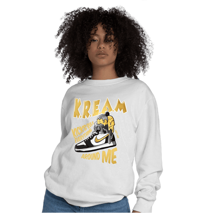 Mid SE Black Gold 1s Sweatshirt Match Kream Sneaker - NastyJamz