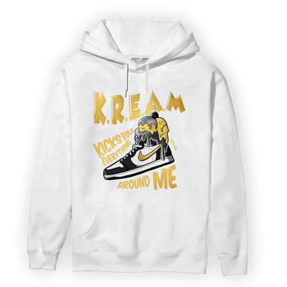 Mid SE Black Gold 1s Hoodie Match Kream Sneaker - NastyJamz