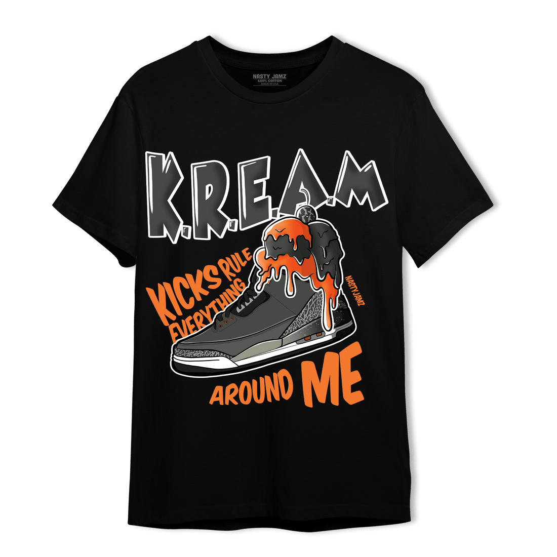 Fear Pack 3s T Shirt Match Kream Sneaker - NastyJamz