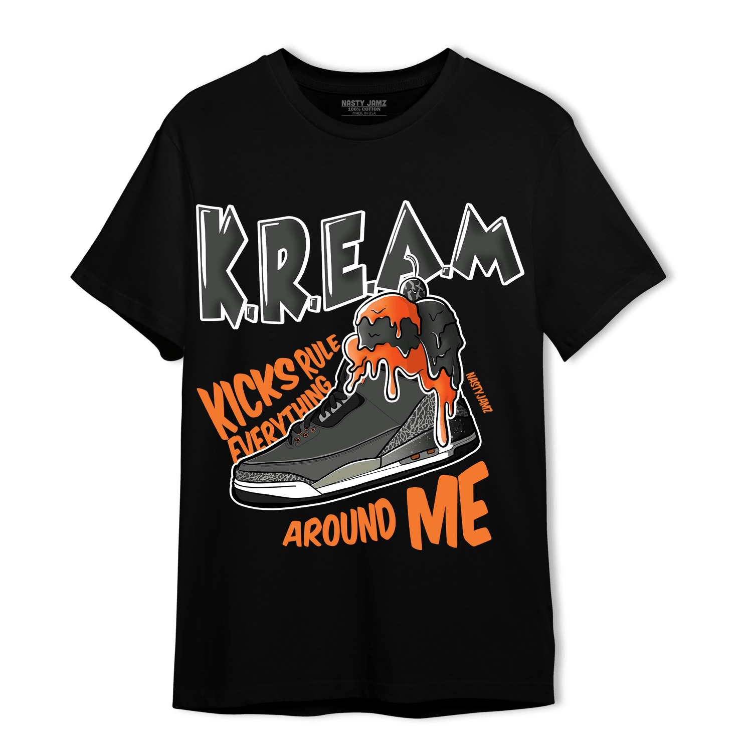 Fear Pack 3s T Shirt Match Kream Sneaker - NastyJamz