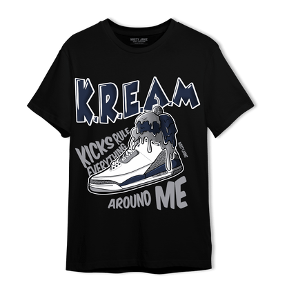 White Navy 3s T Shirt Match Kream Sneaker - NastyJamz