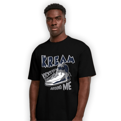 White Navy 3s T Shirt Match Kream Sneaker - NastyJamz