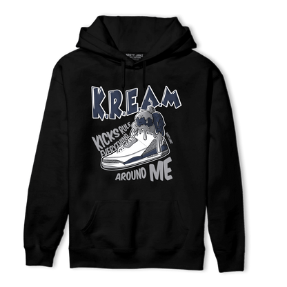 White Navy 3s Hoodie Match Kream Sneaker - NastyJamz