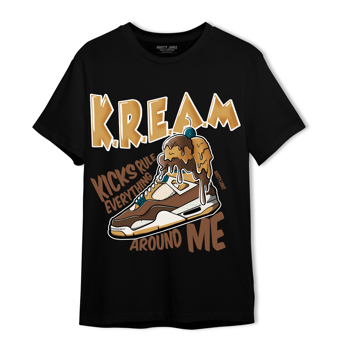 Cacao Wow 4s T Shirt Match Kream Sneaker - NastyJamz