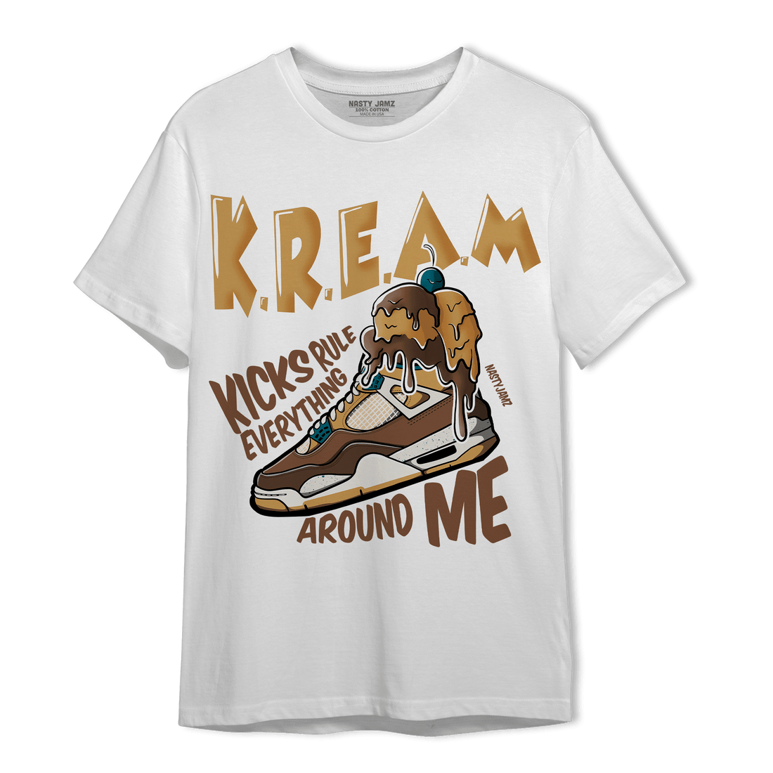 Cacao Wow 4s T Shirt Match Kream Sneaker - NastyJamz