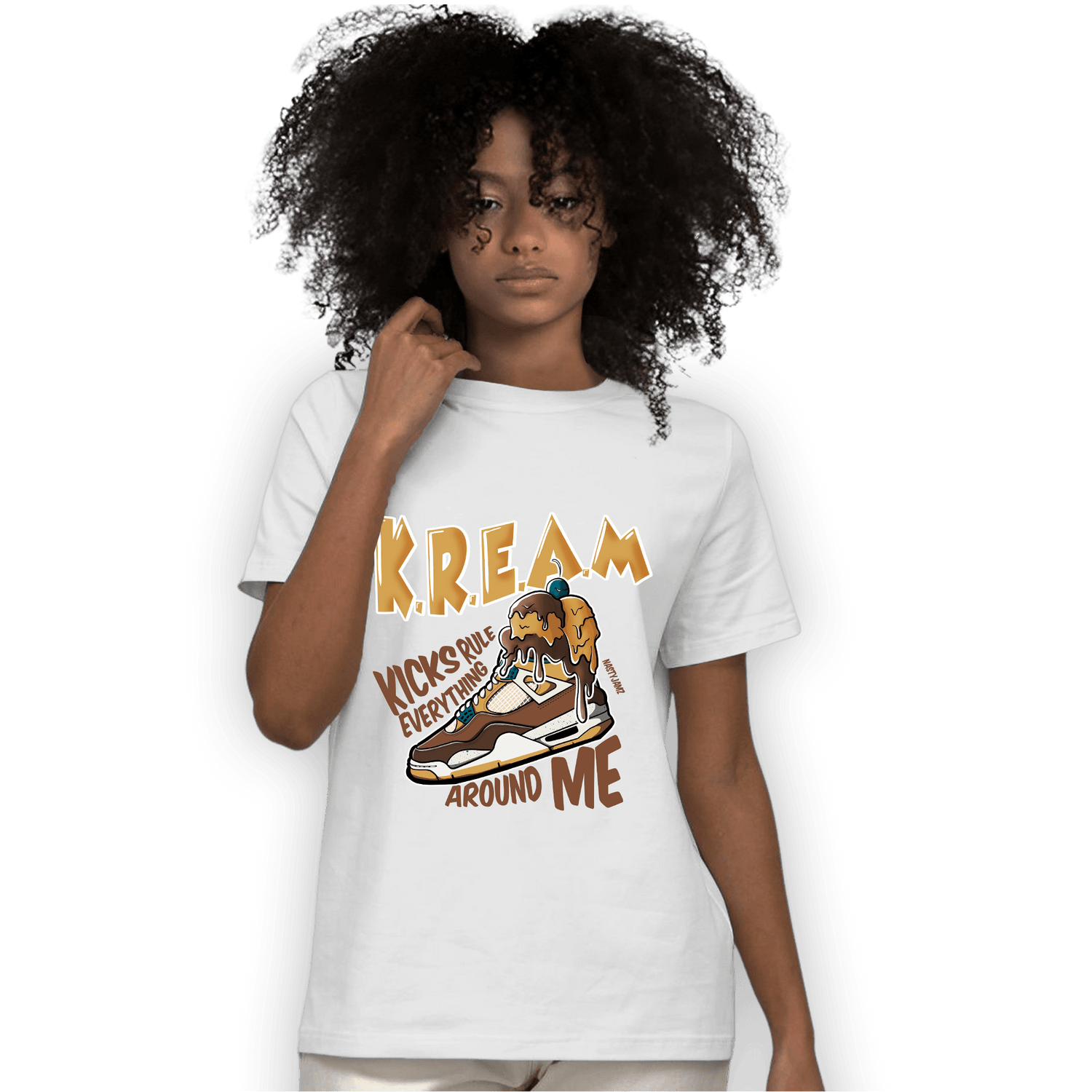 Cacao Wow 4s T Shirt Match Kream Sneaker - NastyJamz