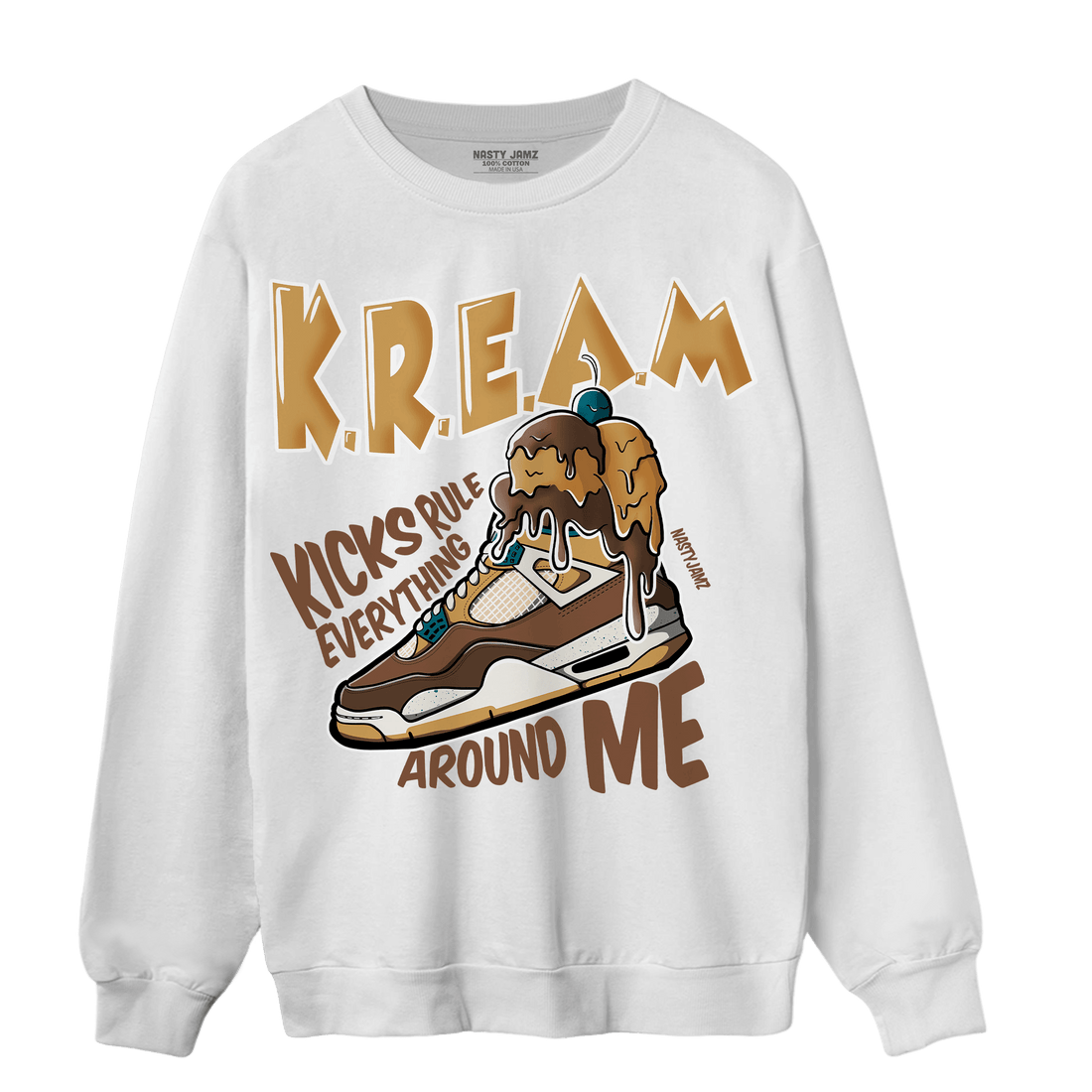 Cacao Wow 4s Sweatshirt Match Kream Sneaker - NastyJamz