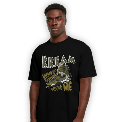 SE Craft Medium Olive 4s T Shirt Match Kream Sneaker - NastyJamz