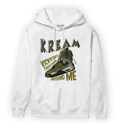 SE Craft Medium Olive 4s Hoodie Match Kream Sneaker - NastyJamz
