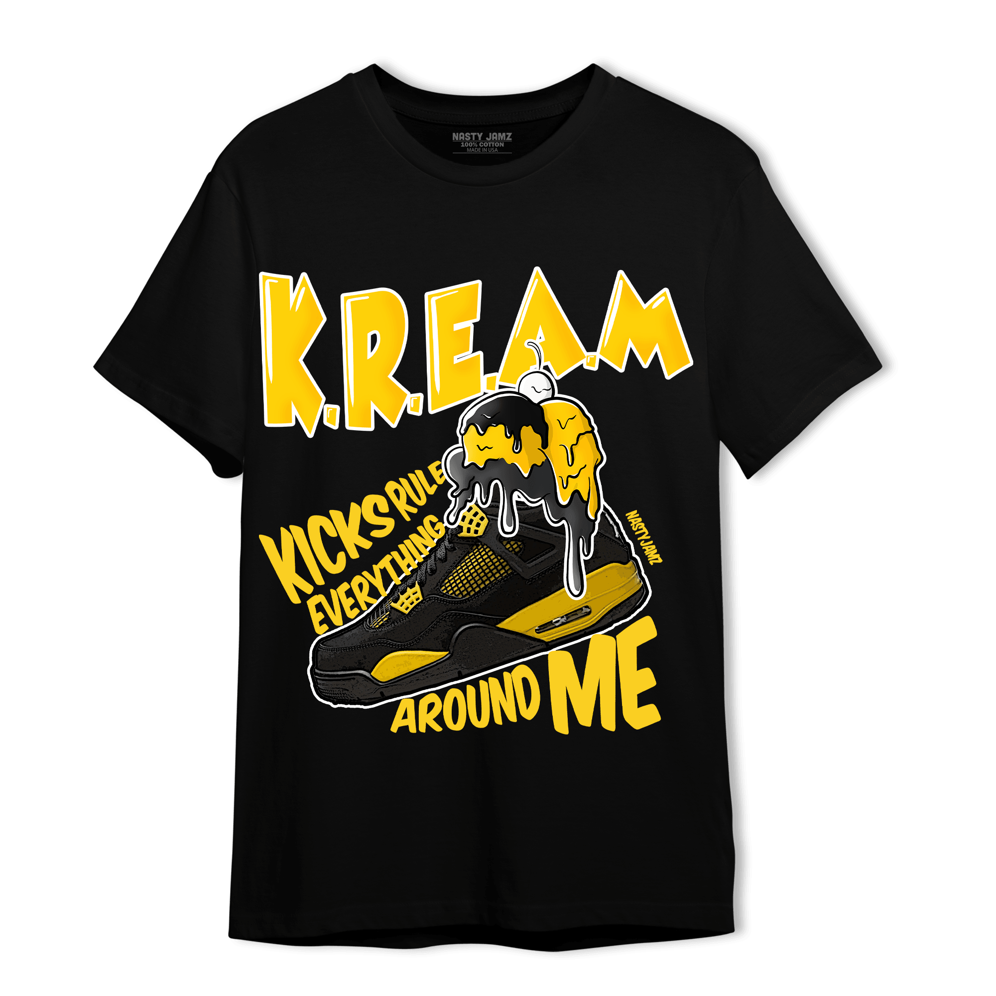 Thunder 4s T Shirt Match Kream Sneaker - NastyJamz