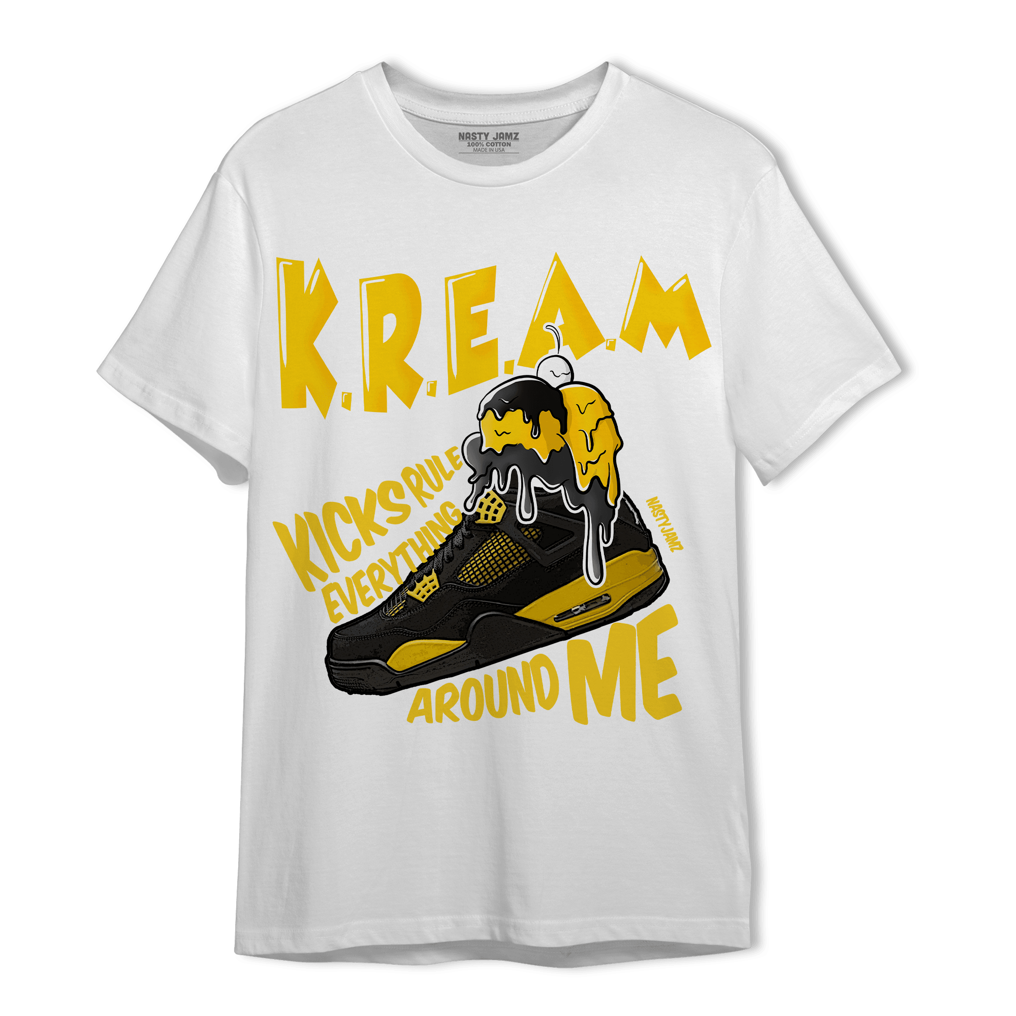 Thunder 4s T Shirt Match Kream Sneaker - NastyJamz