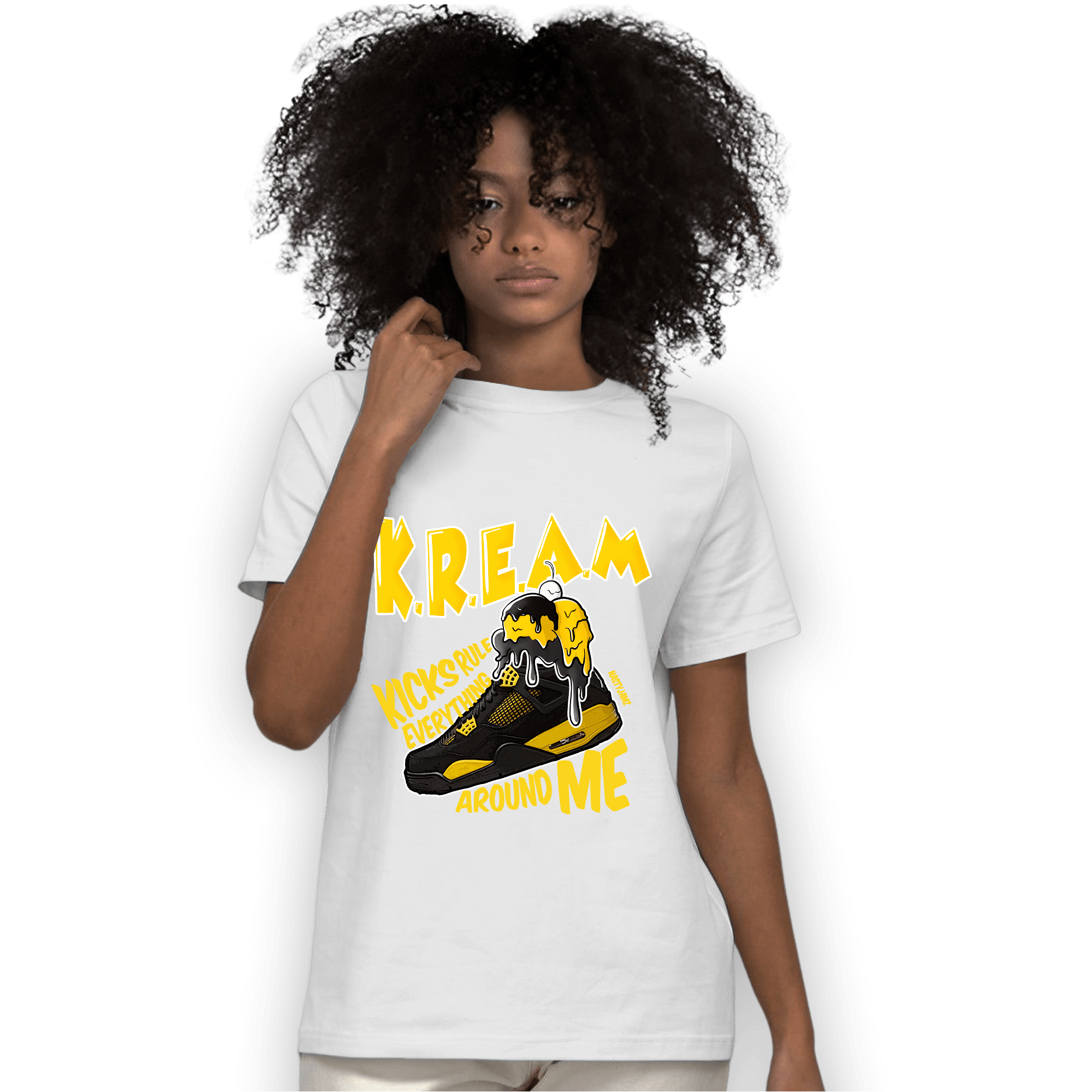 Thunder 4s T Shirt Match Kream Sneaker - NastyJamz