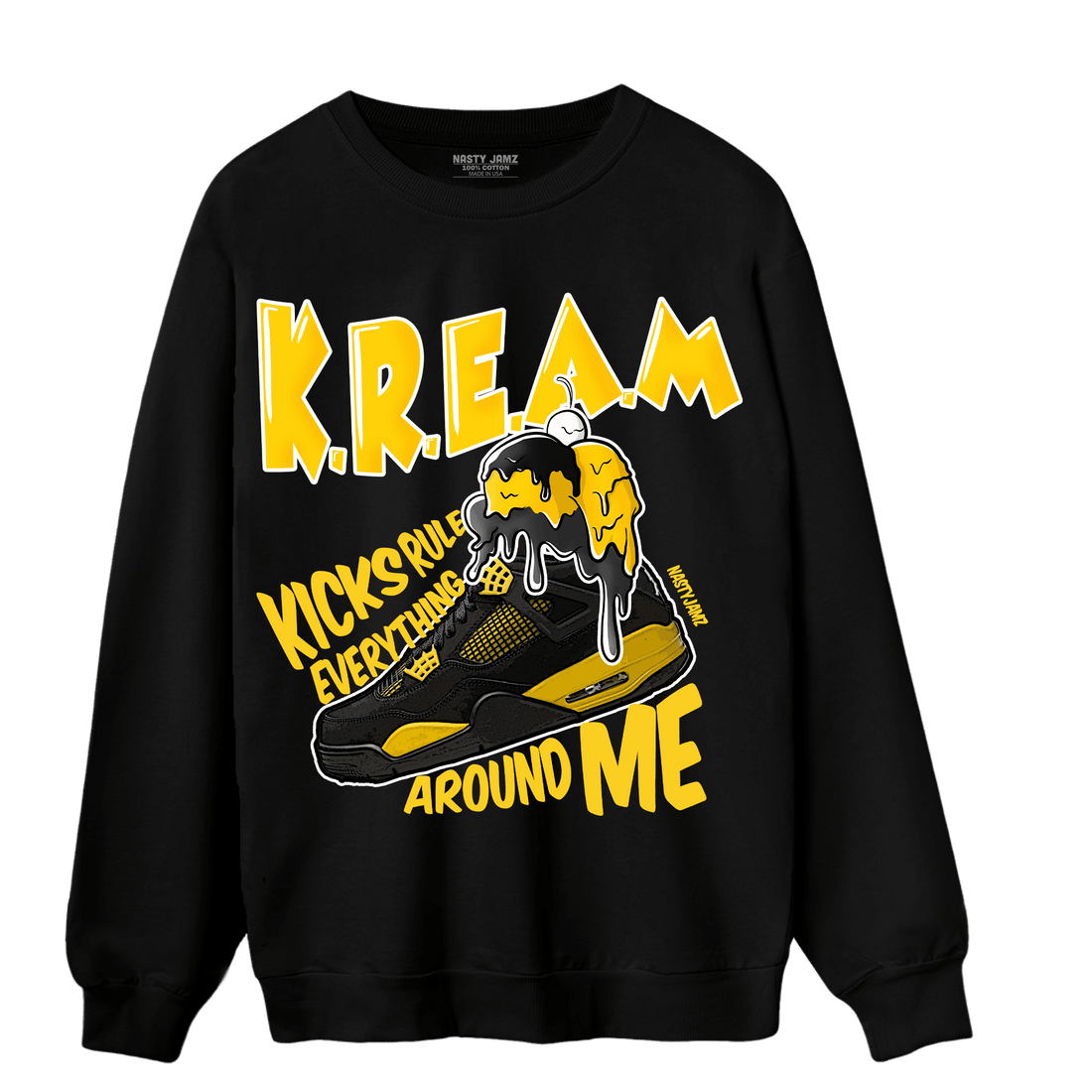 Thunder 4s Sweatshirt Match Kream Sneaker - NastyJamz