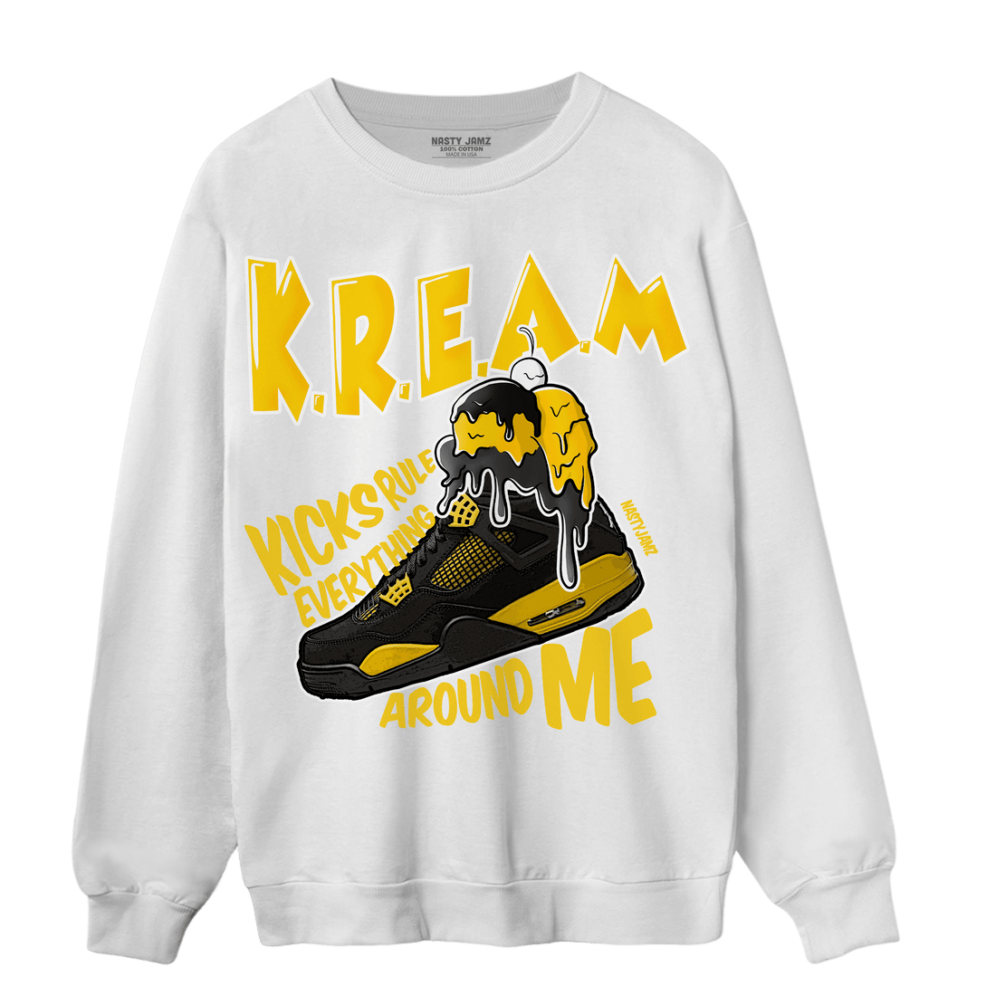 Thunder 4s Sweatshirt Match Kream Sneaker - NastyJamz