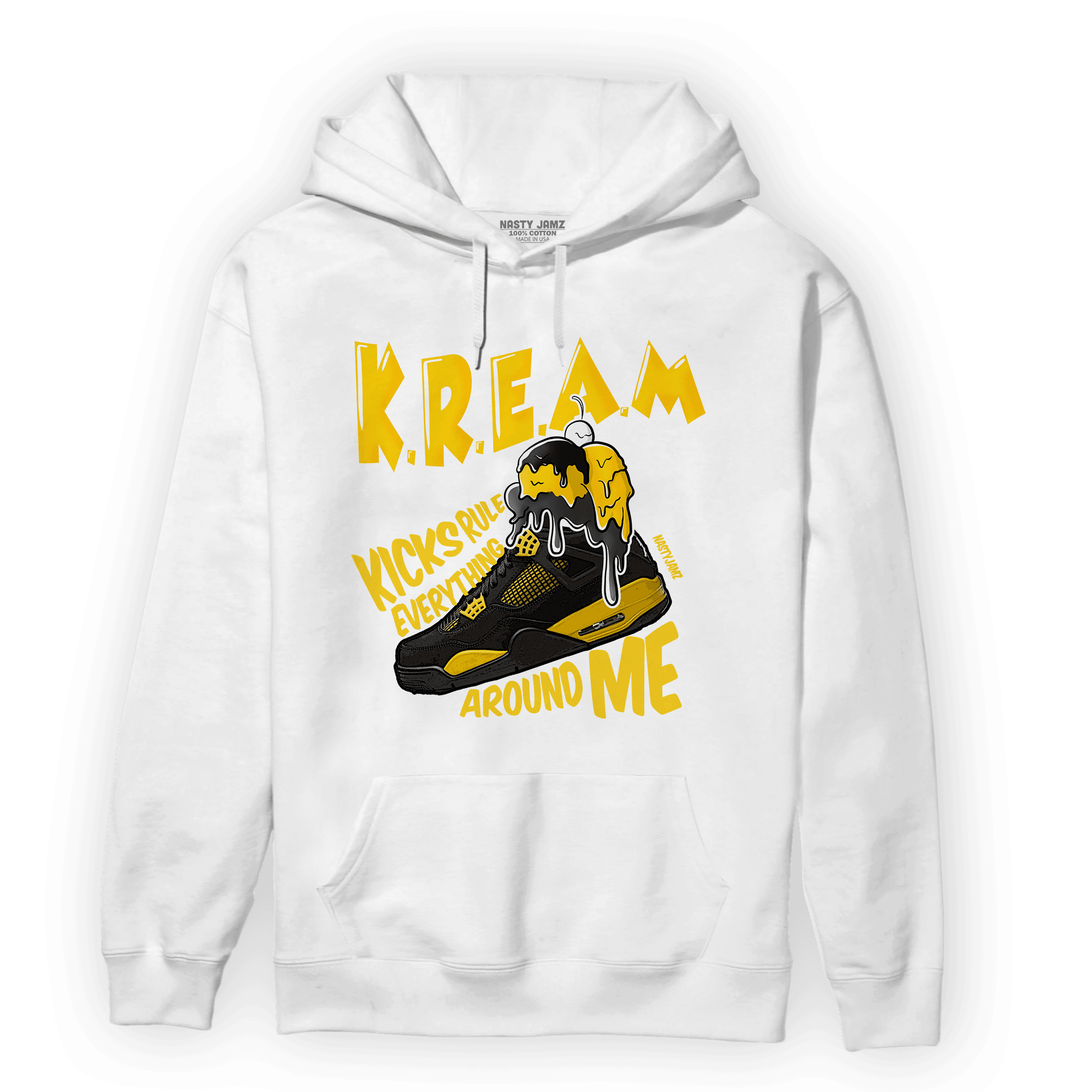 Thunder 4s Hoodie Match Kream Sneaker - NastyJamz