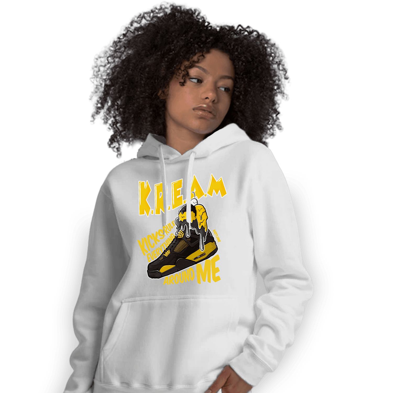 Thunder 4s Hoodie Match Kream Sneaker - NastyJamz